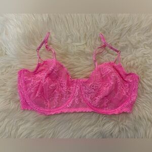 Free People Intimately Lace Pink Bra size 36D NWOT